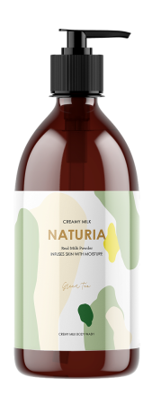 [NATURIA] Гель для душа ЗЕЛЕНЫЙ ЧАЙ Creamy Milk Body Wash - Green tea, 750 мл