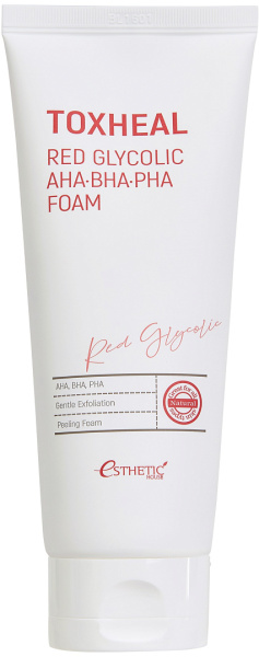 [ESTHETIC HOUSE] Пенка для умывания TOXHEAL RED GLYCOLIC AHA, BHA, PHA FOAM, 150 мл