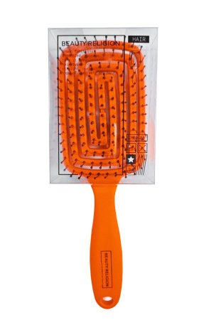 [BEAUTY RELIGION] Расческа массажная/распутывающая ОРАНЖЕВАЯ Massage Brush orange, 1 шт